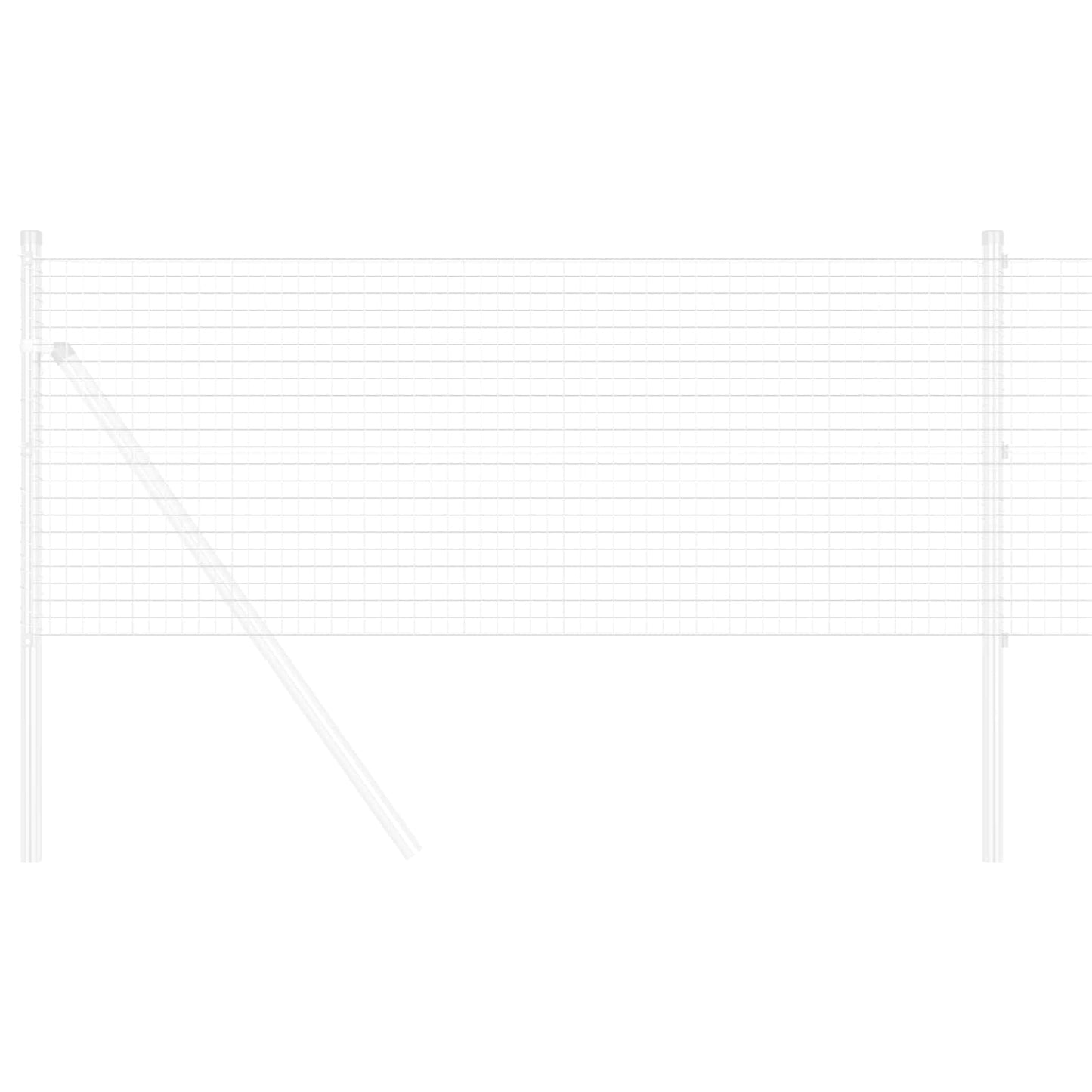 Vidaxl Schweißdrahtzaun Silber 0,4 x 50 m