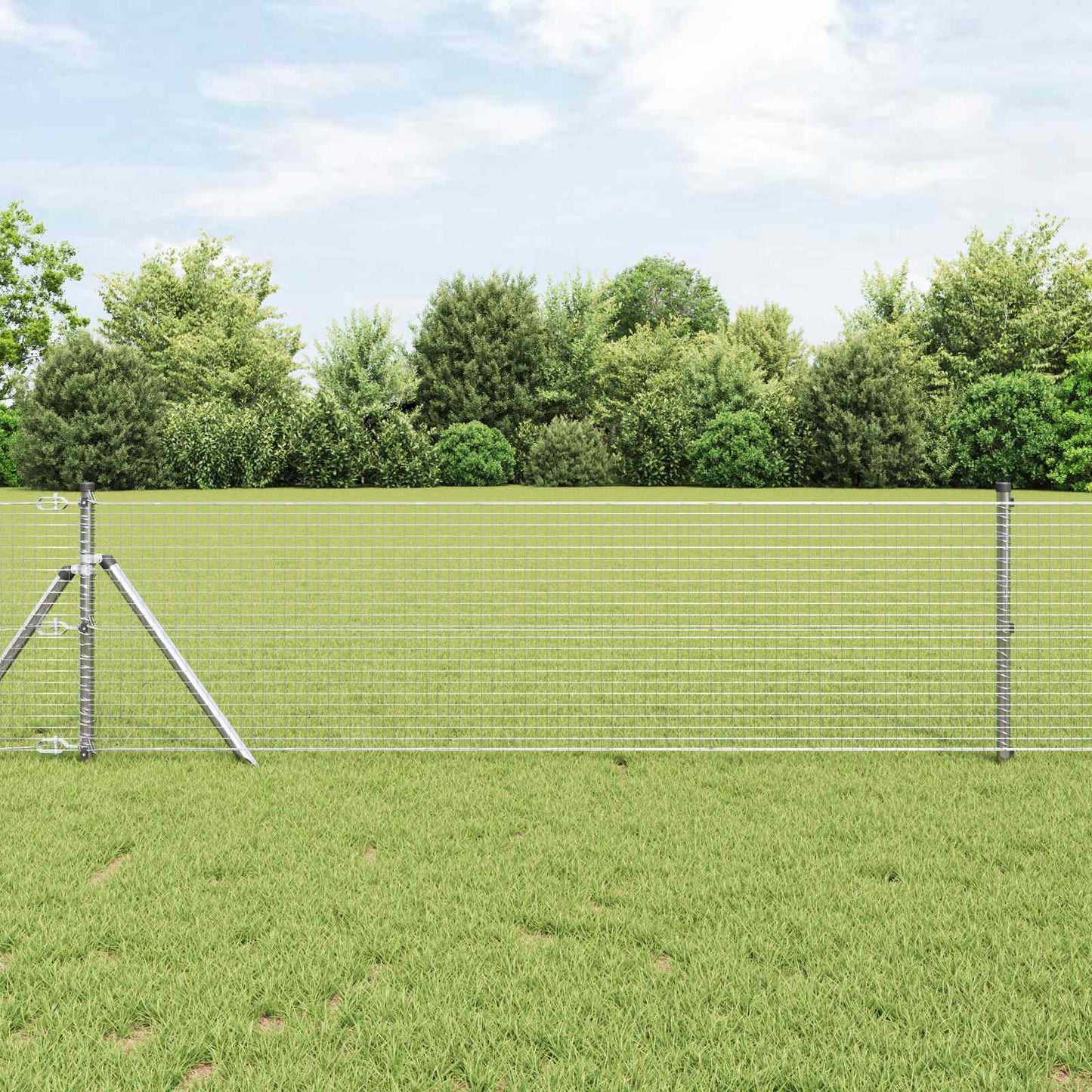 Vidaxl Schweißdrahtzaun Silber 0,5 x 50 m