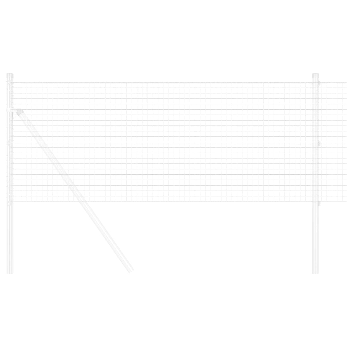 Vidaxl Schweißdrahtzaun Silber 0,5 x 50 m