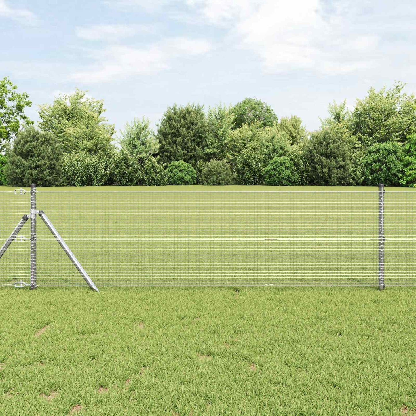 Vidaxxl Schweißdrahtzaun Silber 0,6 x 50 m