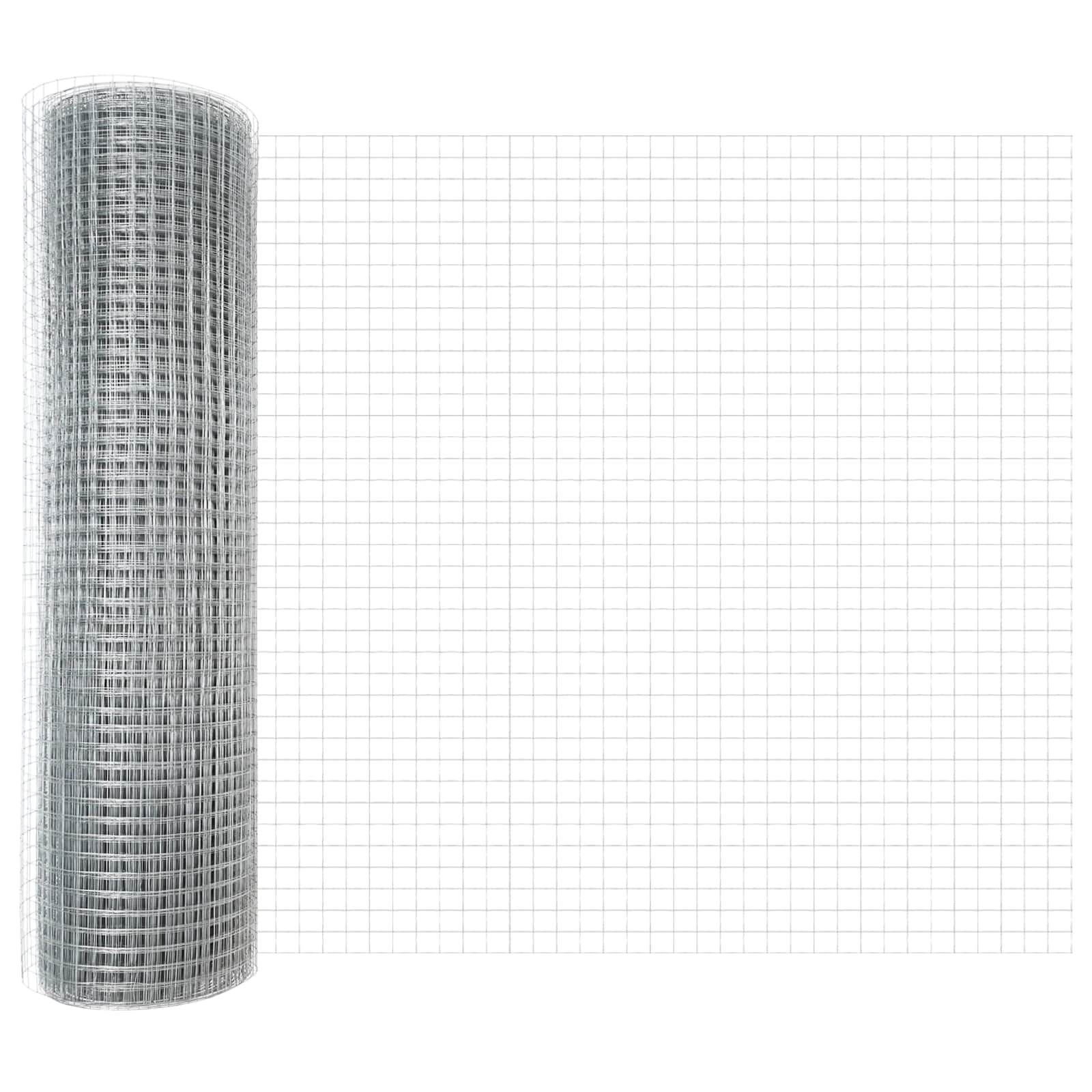 Vidaxl Schweißdrahtzaun Silber 0,8 x 50 m