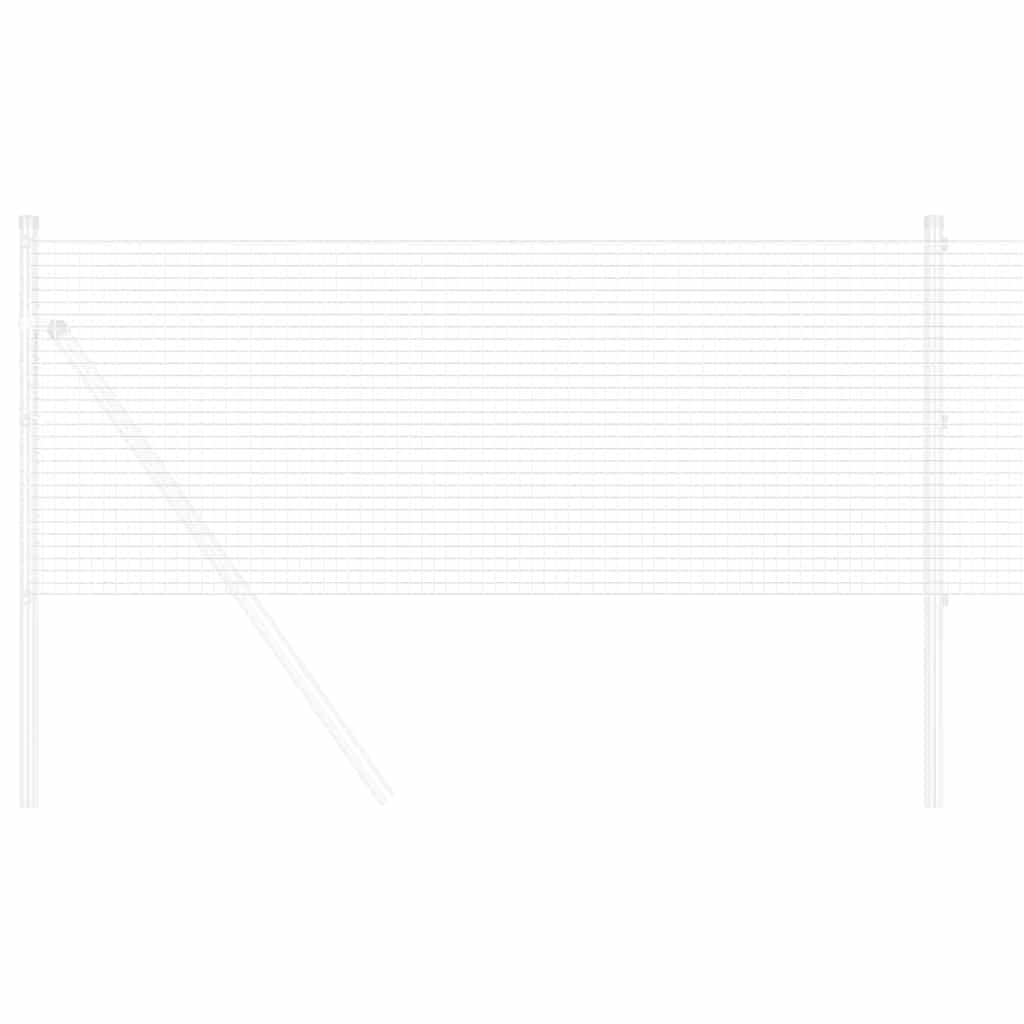 Vidaxl Schweißdrahtzaun Silber 0,8 x 50 m