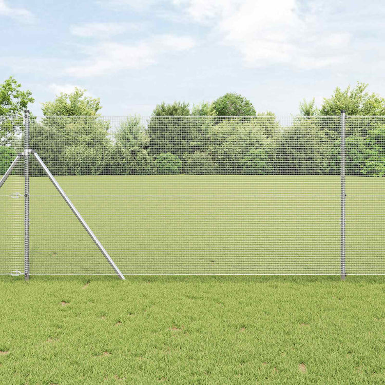 Vidaxl Schweißdrahtzaun Silber 1 x 50 m