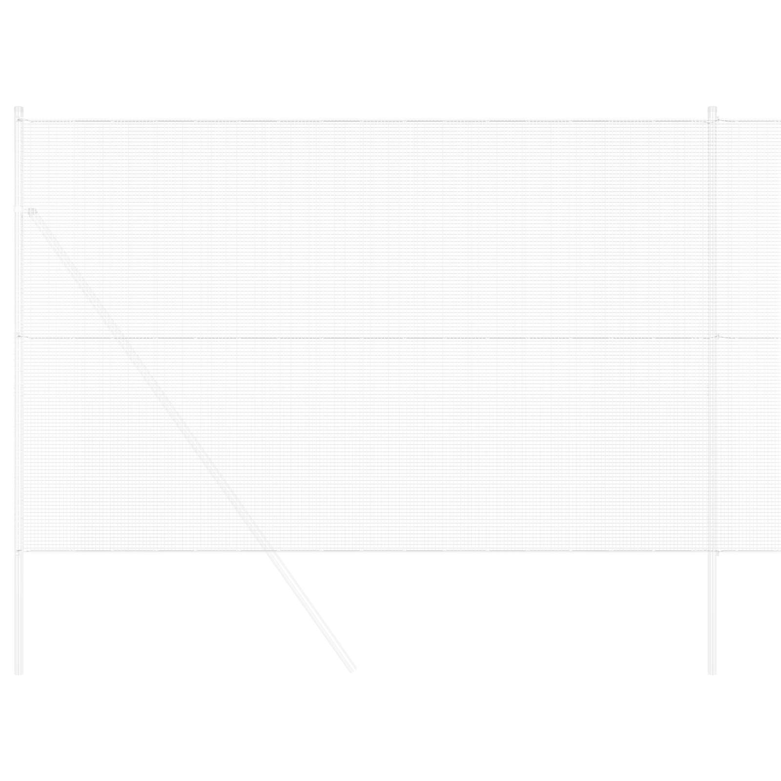 Vidaxl Schweißdrahtzaun Silber 1,5 x 50 m