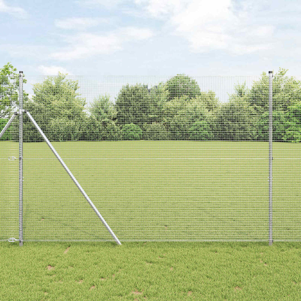 Vidaxl Schweißdrahtzaun Silber 1,5 x 50 m