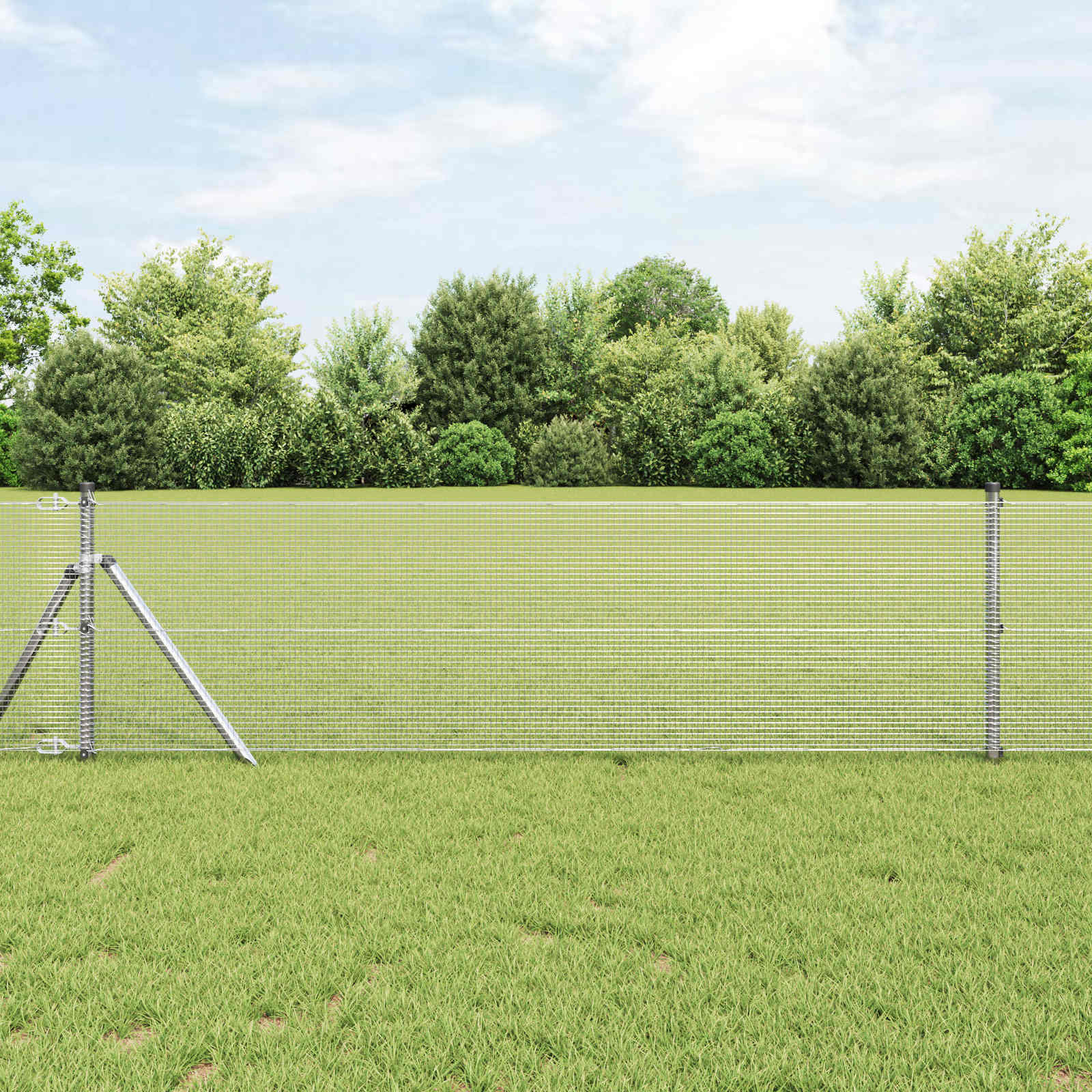 Vidaxl Schweißdrahtzaun Silber 0,6 x 100 m