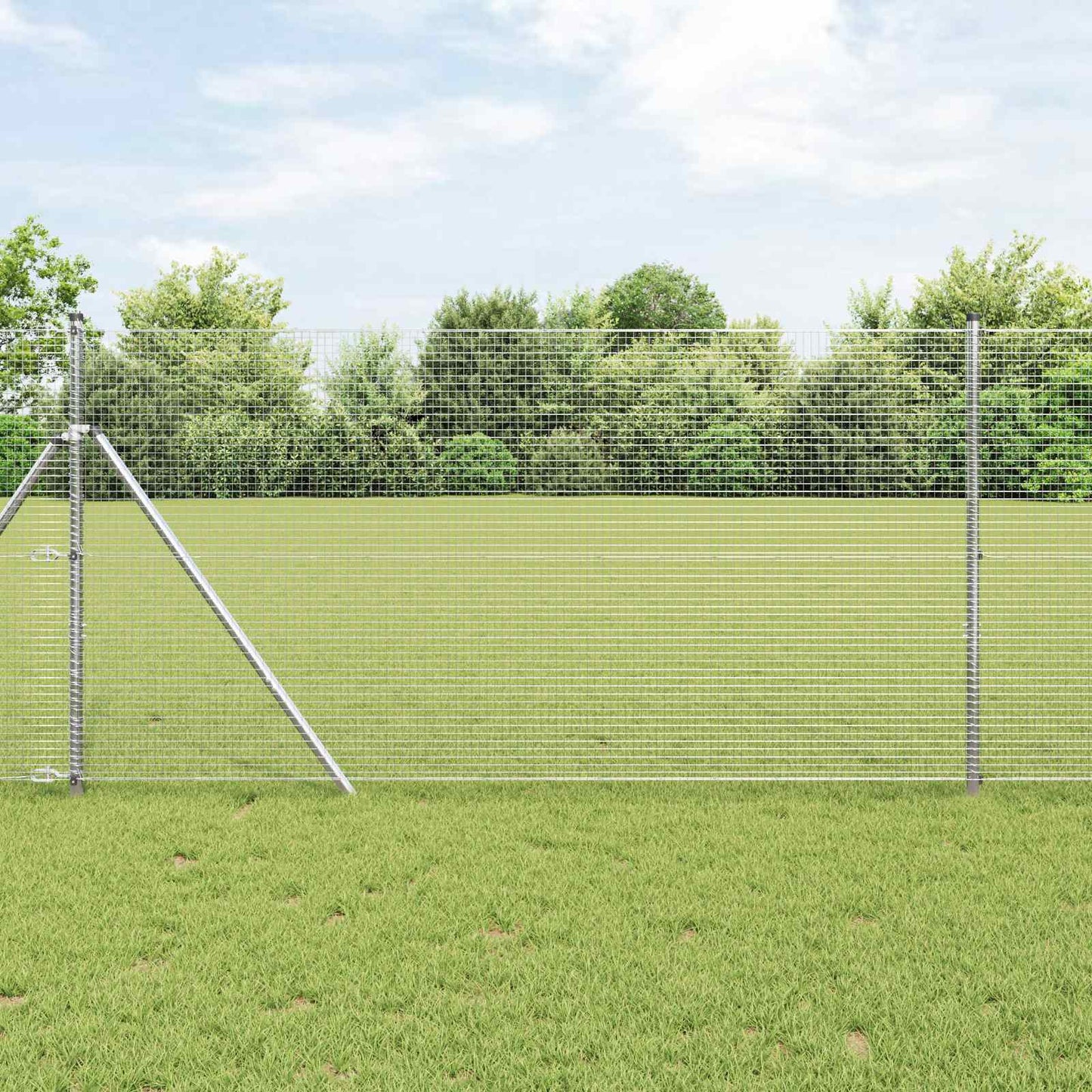 Vidaxl Schweißdrahtzaun Silber 1 x 100 m