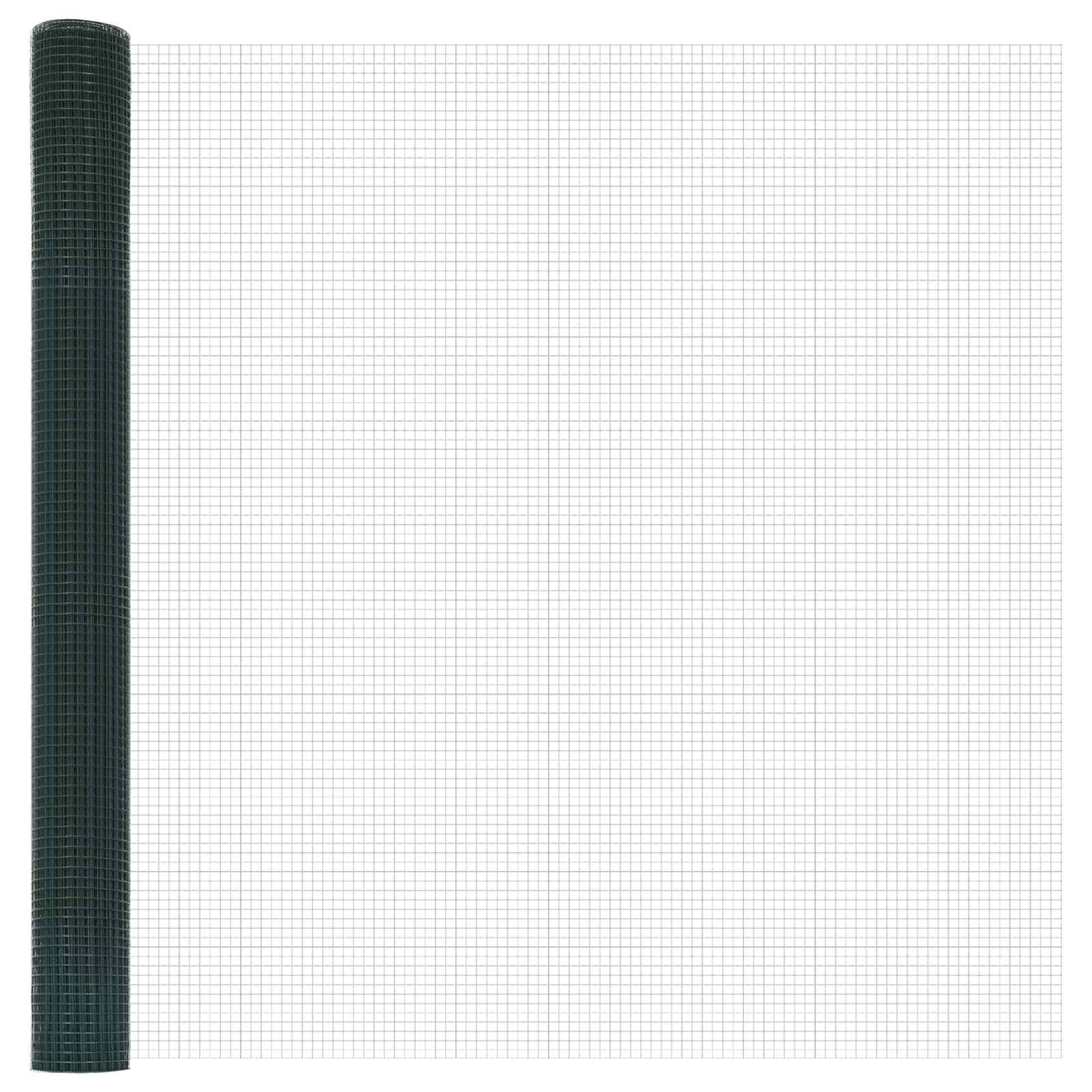 Vidaxl Schweißdrahtzaun grün 1,6 x 10 m