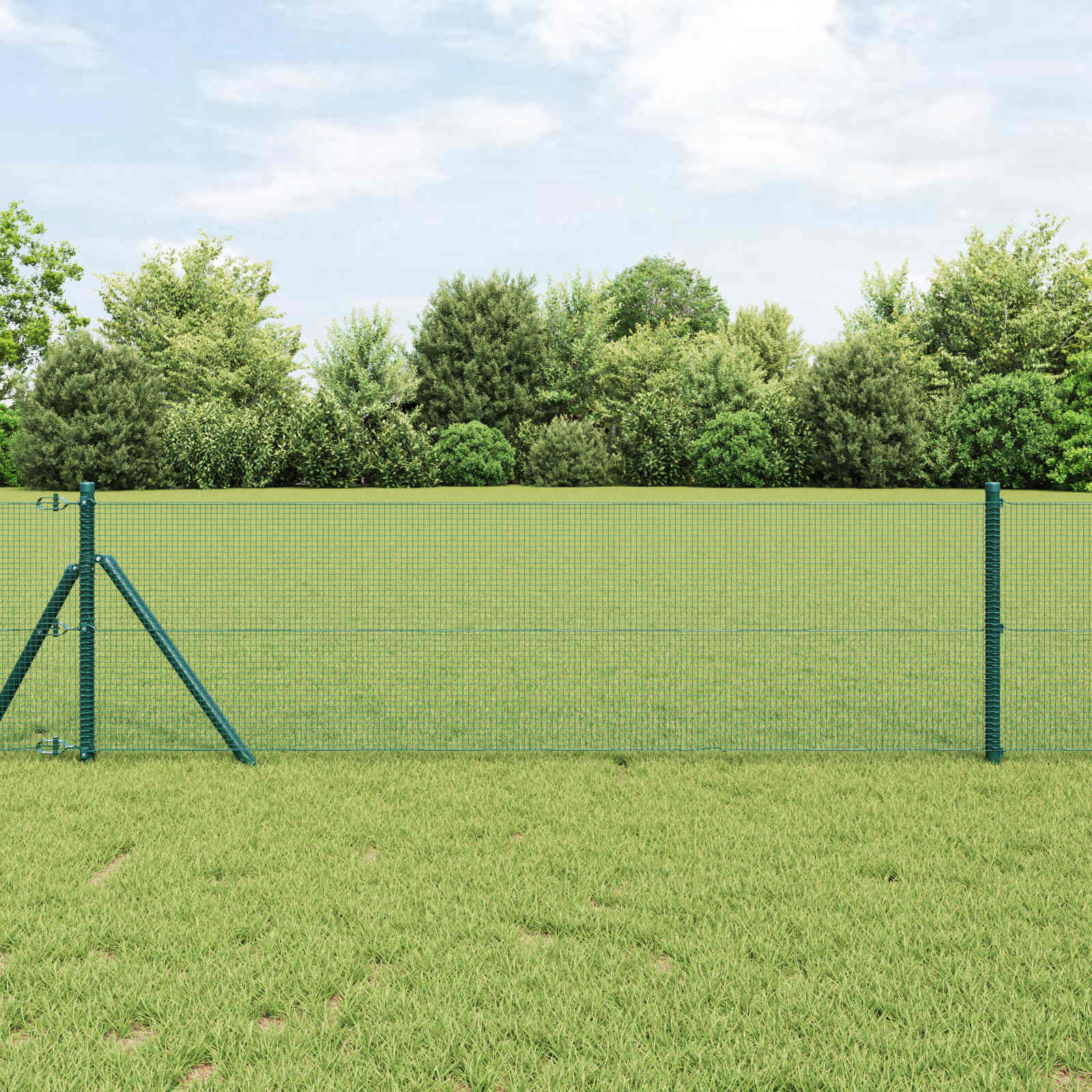 Vidaxl Schweißdrahtzaun grün 0,8 x 25 m