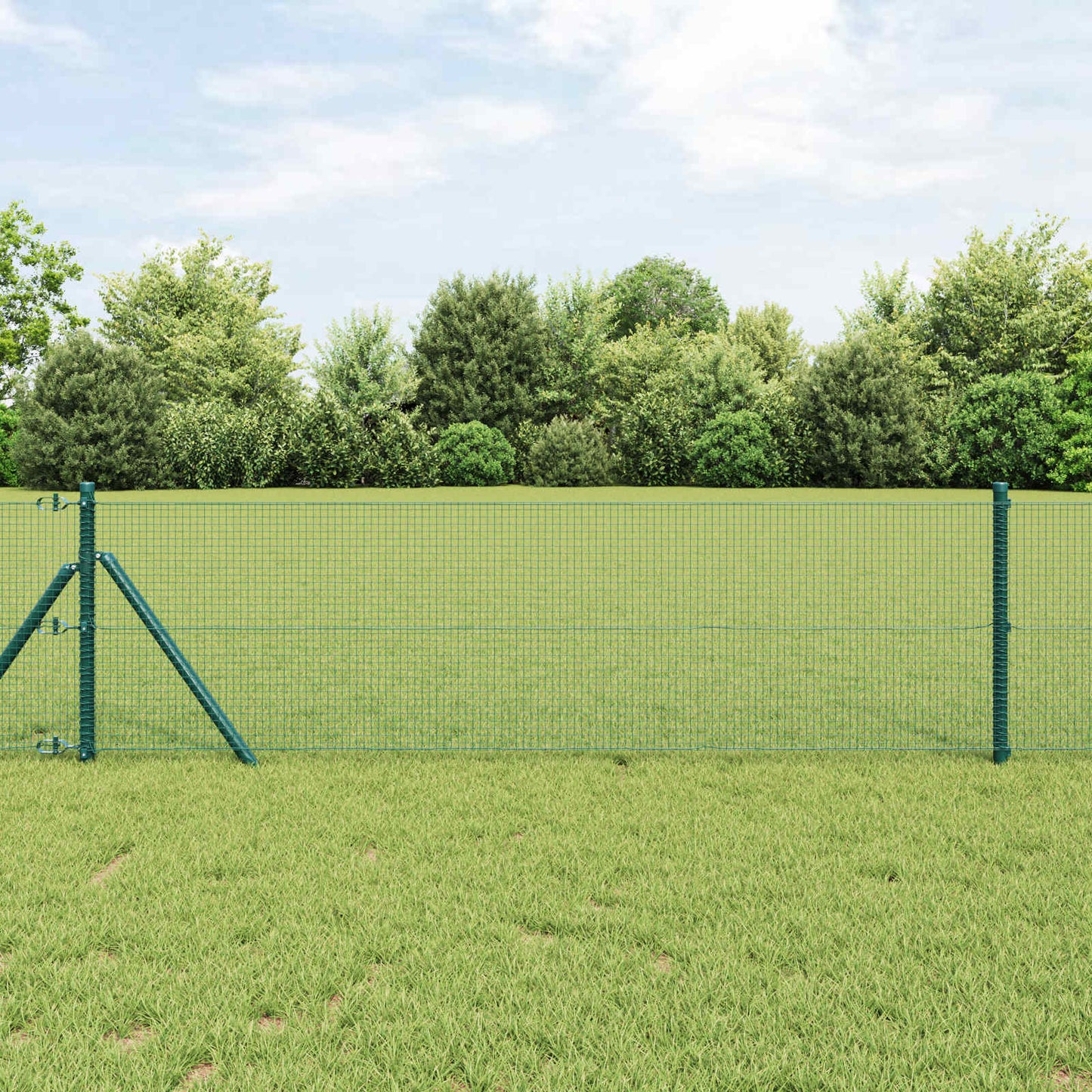 Vidaxl Schweißdrahtzaun grün 0,8 x 25 m