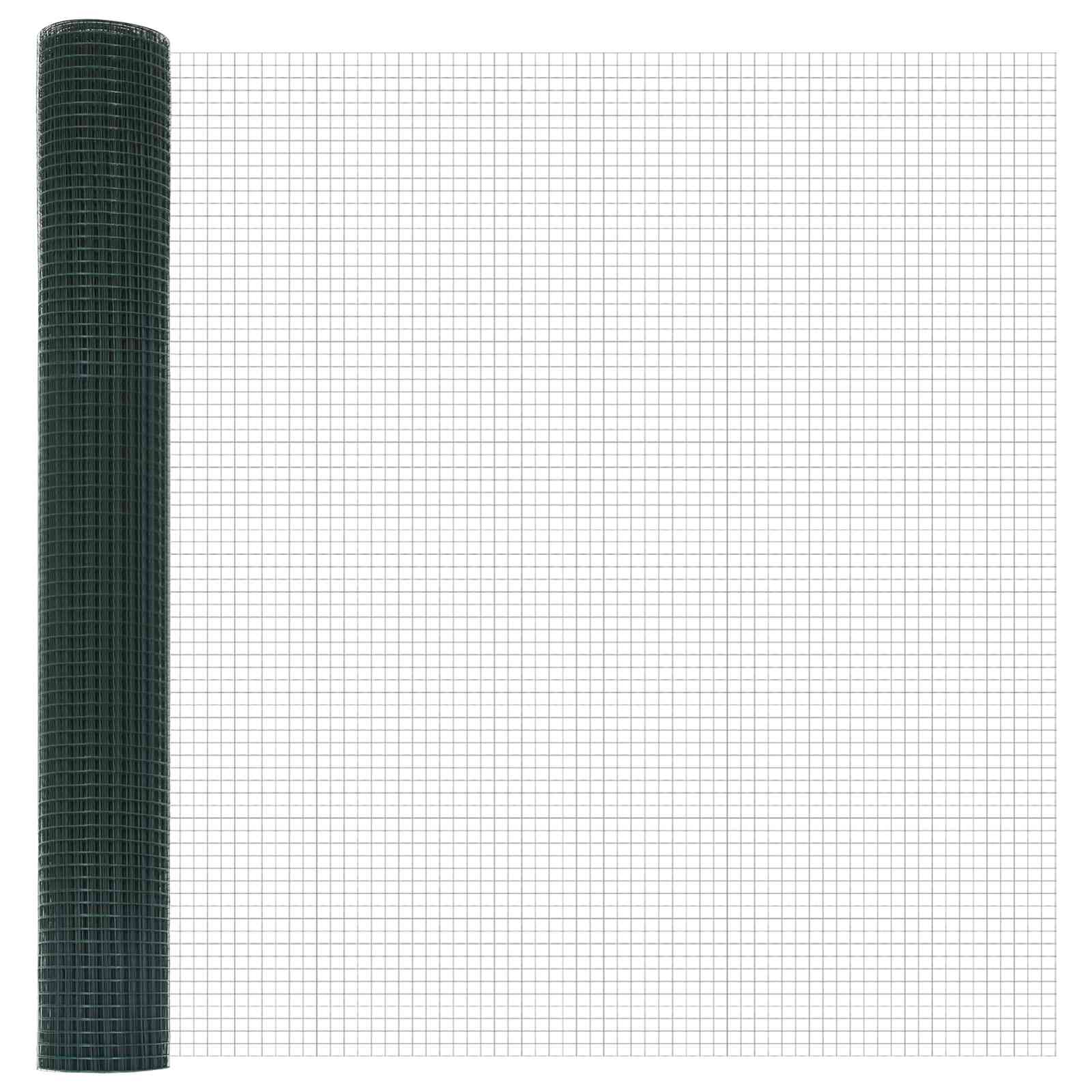 Vidaxl Schweißdrahtzaun grün 1,2 x 25 m