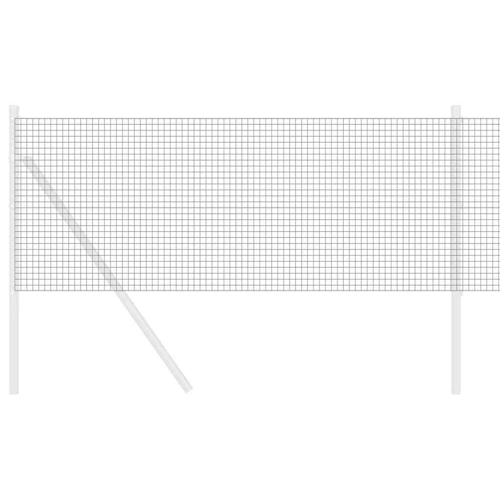 Vidaxl Schweißdrahtzaun grau 0,6 x 10 m
