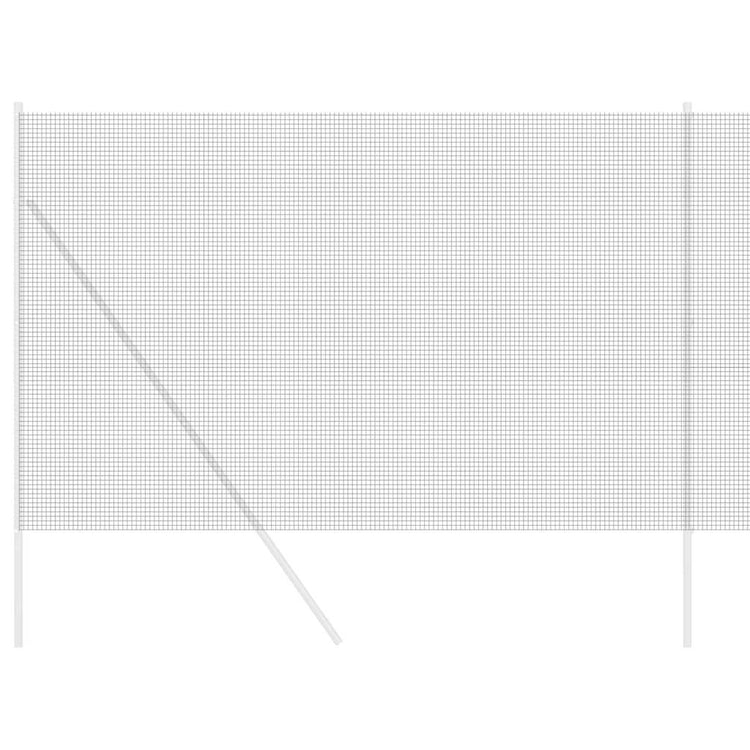 Vidaxl Schweißdrahtzaun grau 1,6 x 10 m