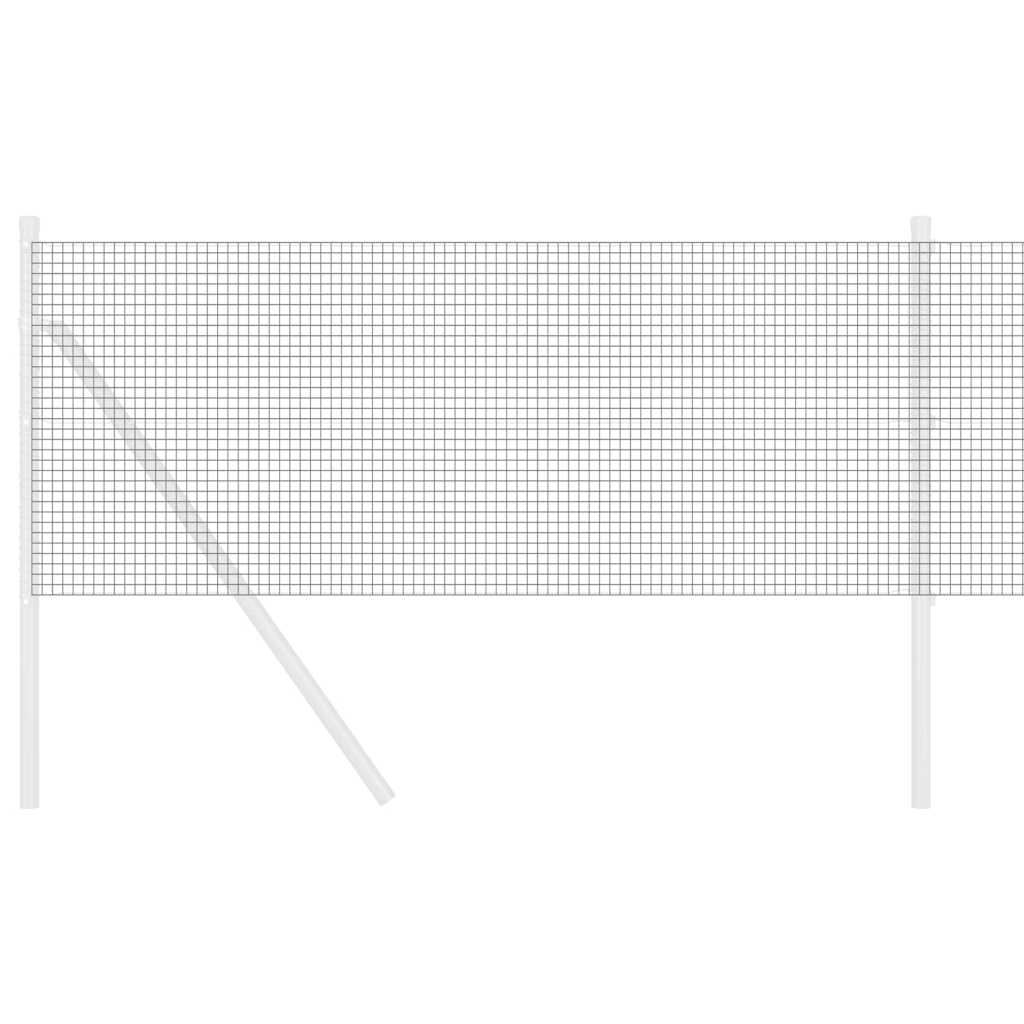 Vidaxl Schweißdrahtzaun grau 0,6 x 25 m