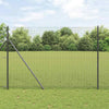 Vidaxl Schweißdrahtzaun grau 1,5 x 25 m