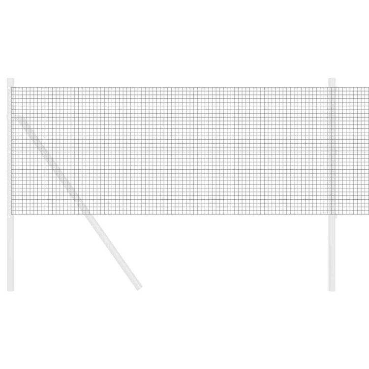Vidaxl Schweißdrahtzaun grau 0,4 x 50 m Stahl