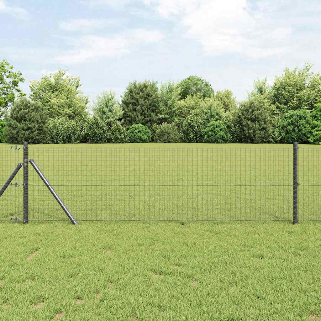 Vidaxl Schweißdrahtzaun grau 0,4 x 50 m