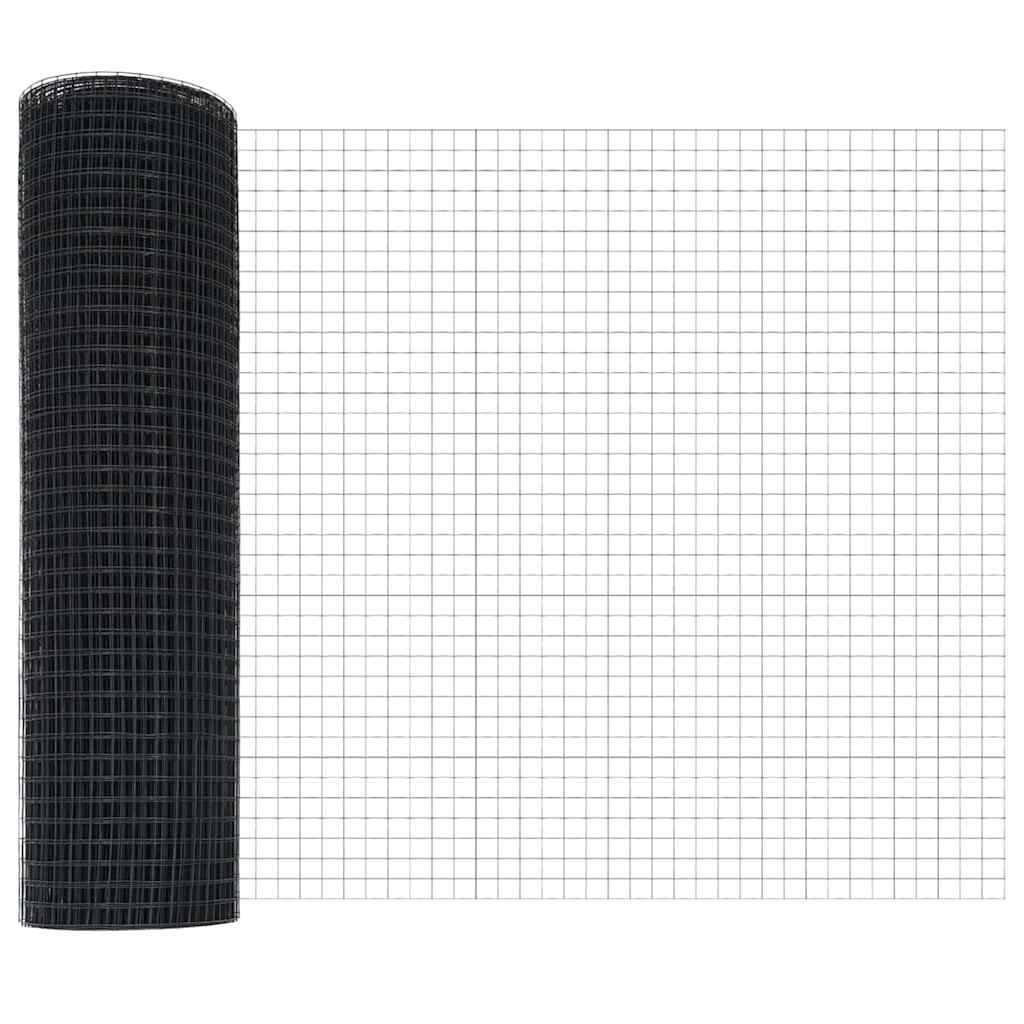 Vidaxl Schweißdrahtzaun grau 0,5 x 50 m