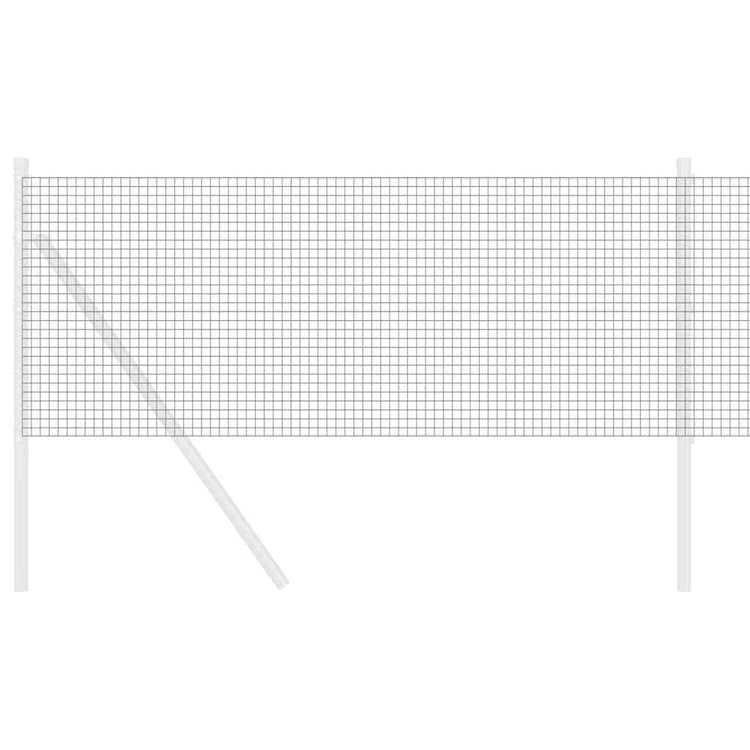 Vidaxl Schweißdrahtzaun grau 0,5 x 50 m