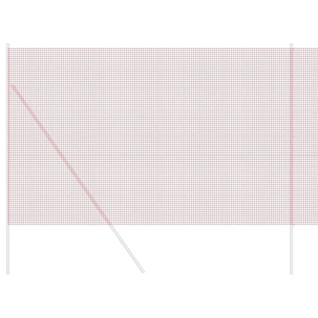 Vidaxl Schweißdrahtzaun rot 1,5 x 10 m