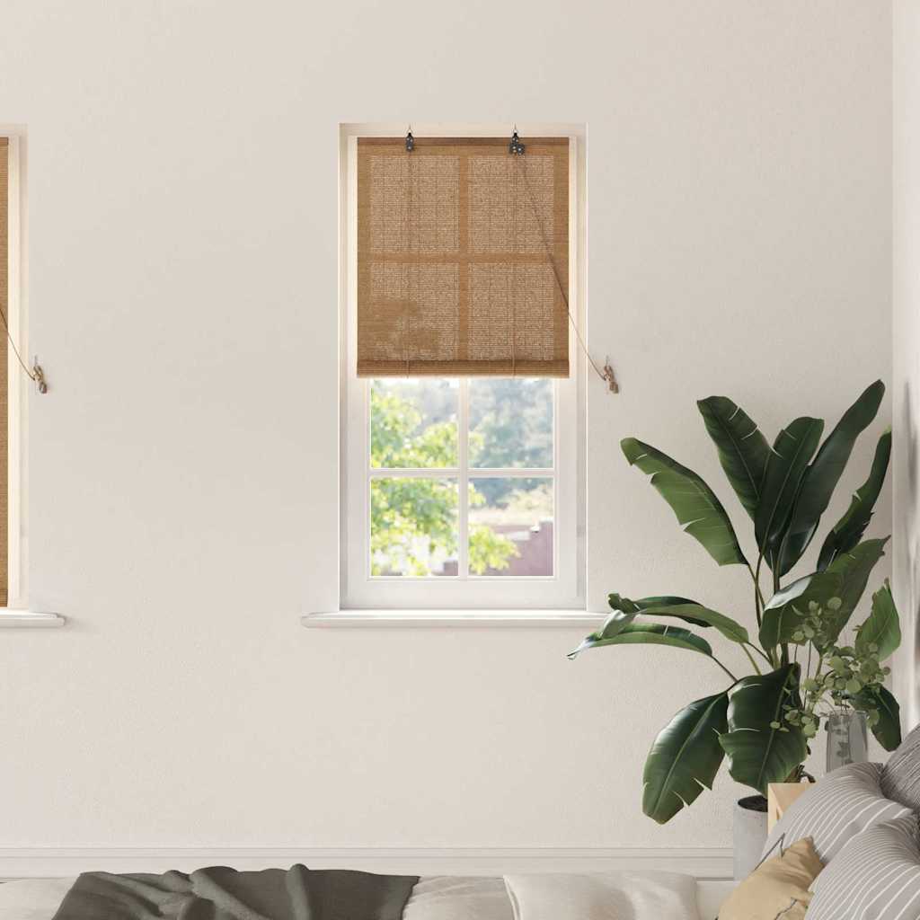 VidaXL Rollo mit Vorhängen Braun 60 x 160 cm Bambus