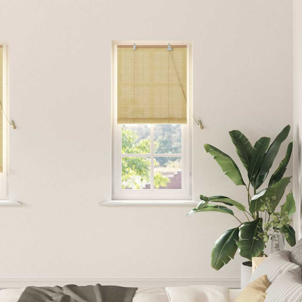 VidaXL Rollo mit Vorhängen Natur 60 x 220 cm Bambus