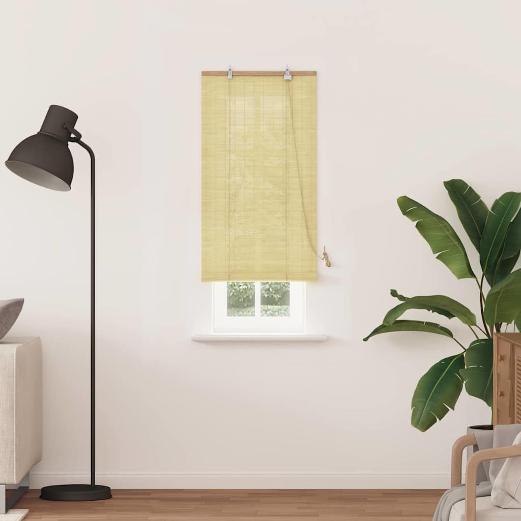 VidaXL Rollo mit Vorhängen Natur 60 x 220 cm Bambus