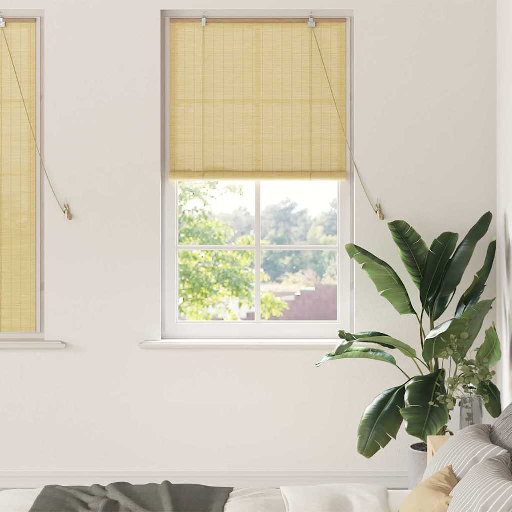 VidaXL Rollo mit Vorhängen Natur 80 x 160 cm Bambus