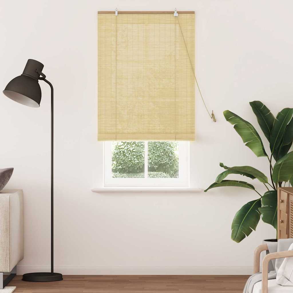 Vidaxxl Rollo mit Vorhängen Natur 80 x 220 cm Bambus