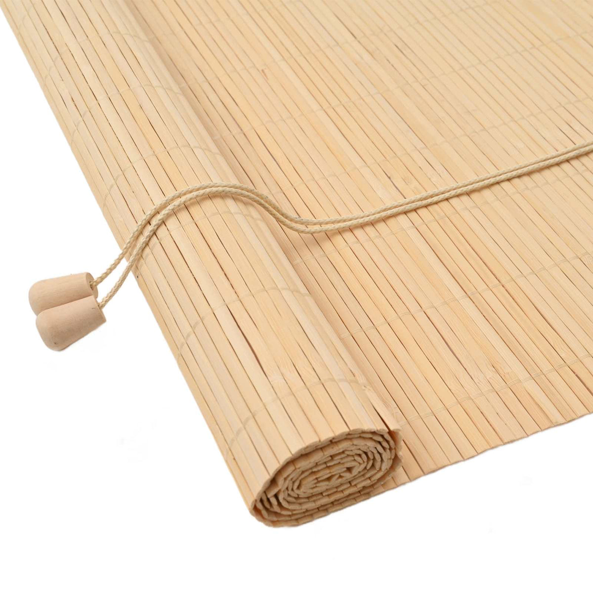 VidaXL Rollo mit Vorhängen Natur 90 x 220 cm Bambus