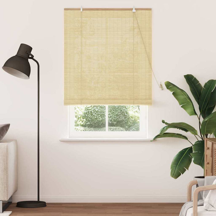 VidaXL Rollo mit Vorhängen Natur 110 x 220 cm Bambus