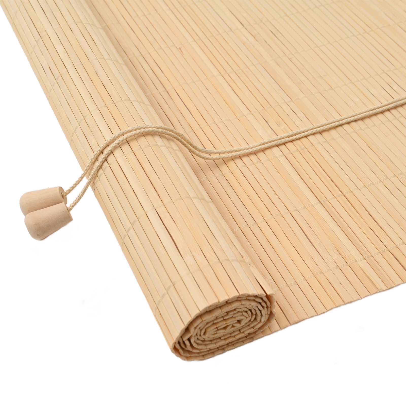 VidaXL Rollo mit Vorhängen Natur 110 x 220 cm Bambus