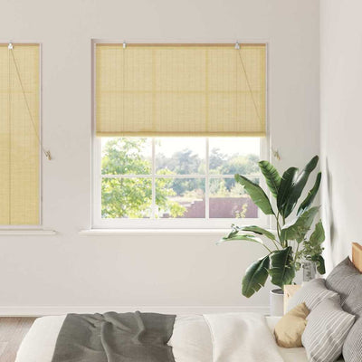 Vidaxxl Rollo mit Vorhängen Natur 140 x 160 cm Bambus