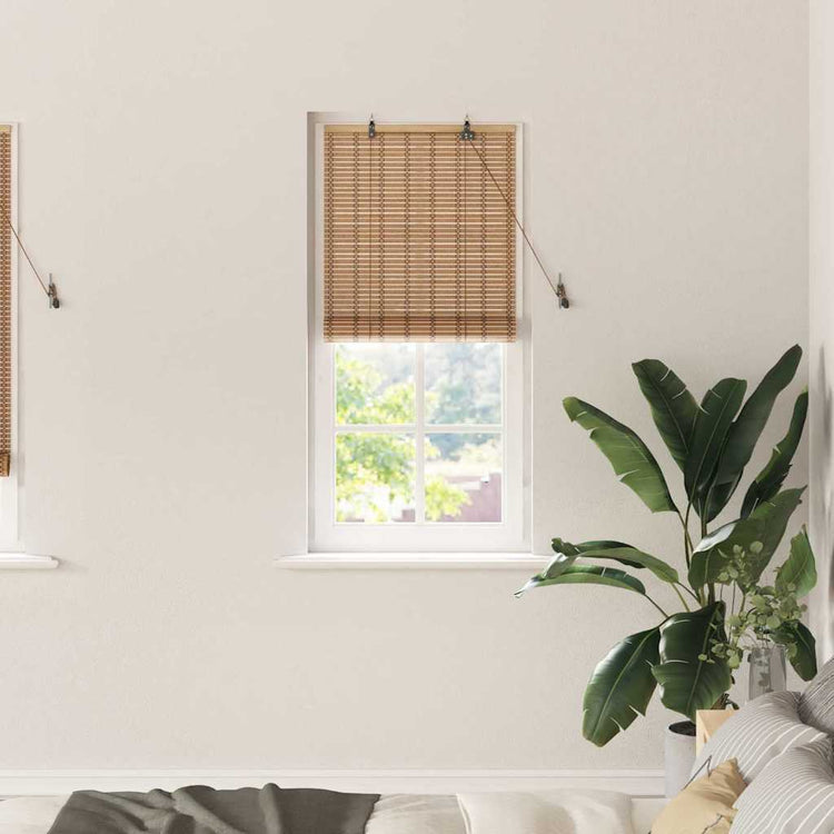 VidaXL Rollo mit Vorhängen Natur 60 x 220 cm Bambus