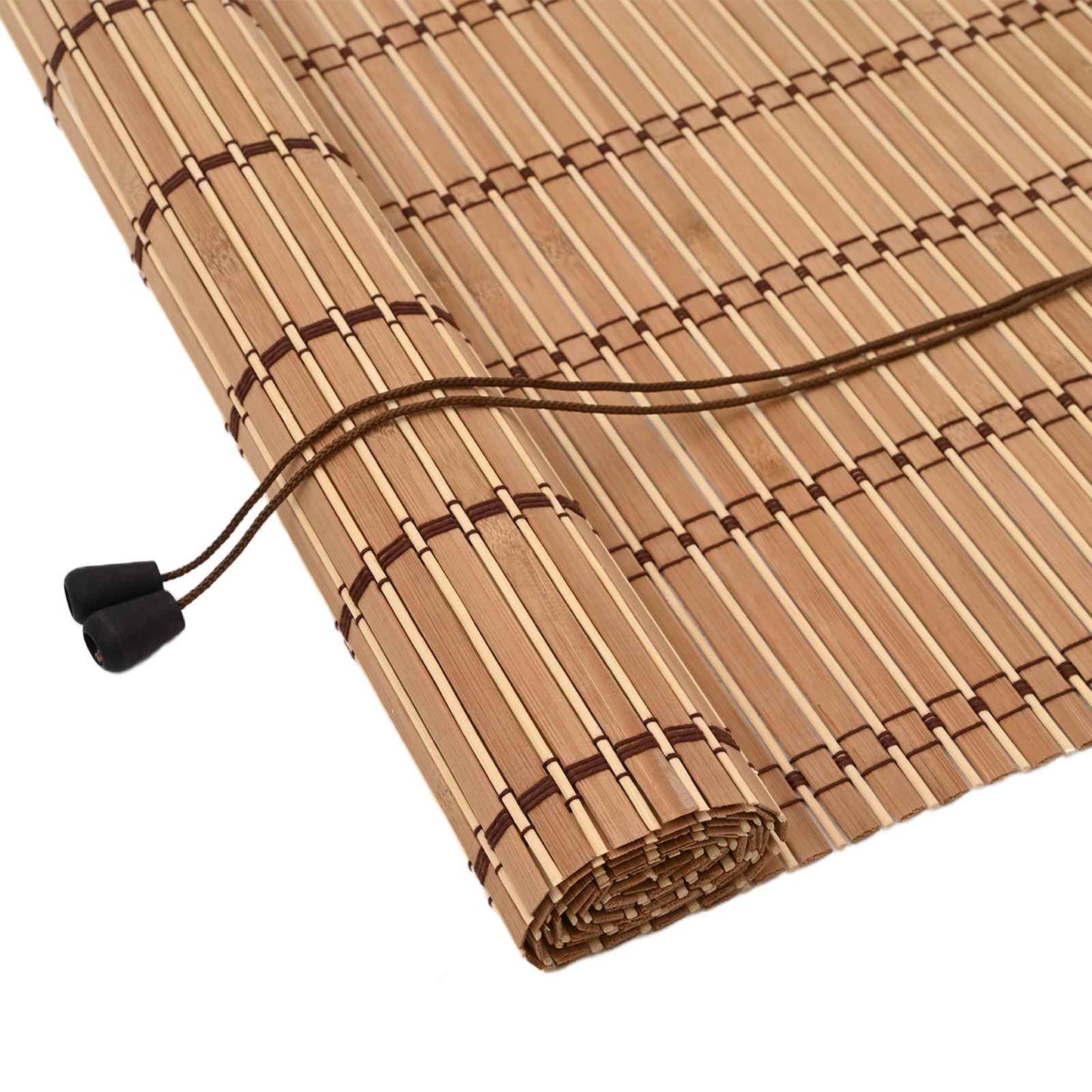 Vidaxxl Rollo mit Vorhängen Natur 90 x 160 cm Bambus