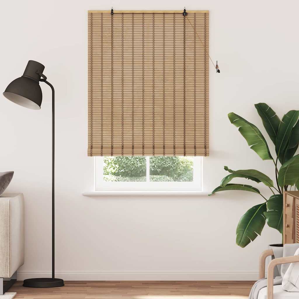 VidaXL Rollo mit Vorhängen Natur 110 x 220 cm Bambus