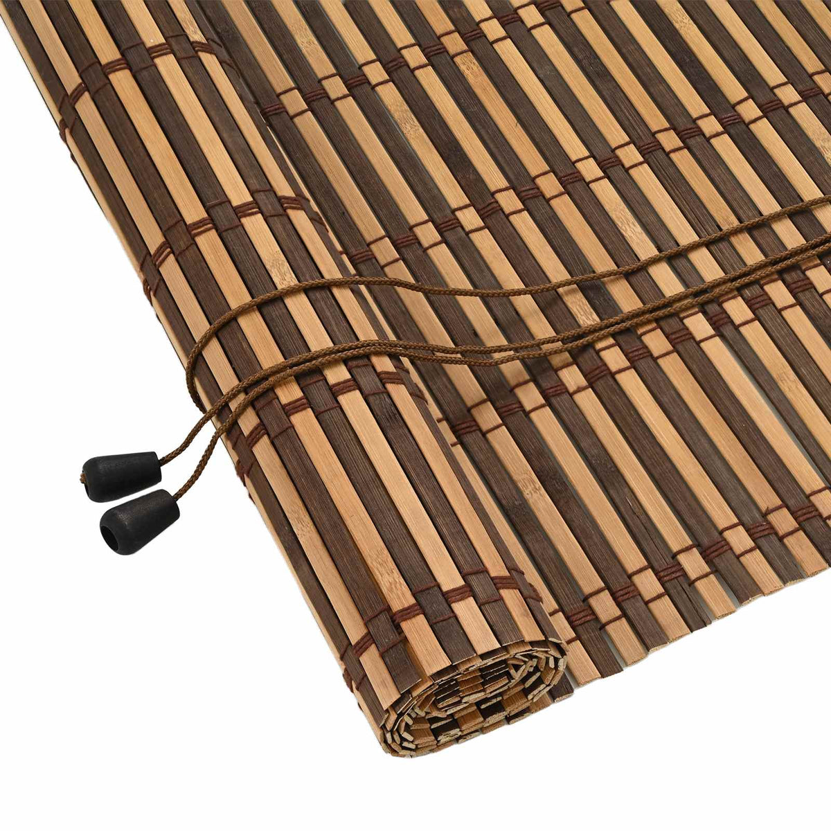 VidaXL Rollo mit Vorhängen Braun 110 x 220 cm Bambus