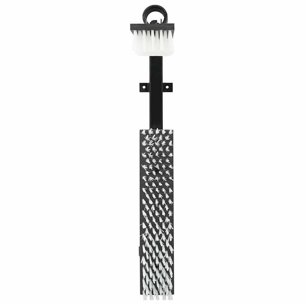 Vidaxl Viehbürsten verstellbar schwarz und weiß 84 x 10 x 91 cm PVC