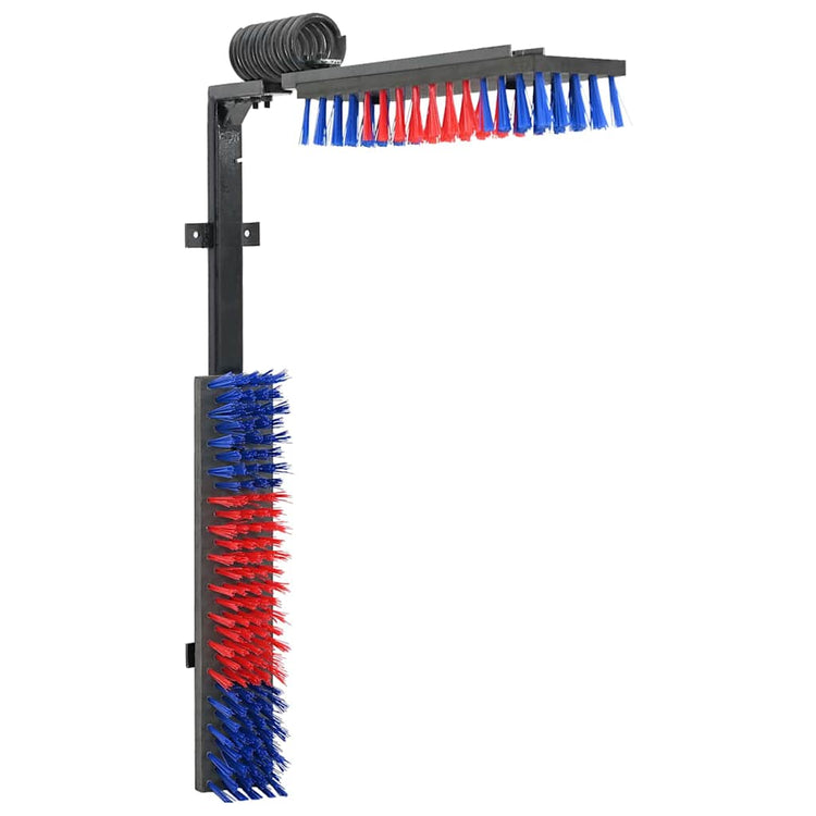 Vidaxl Viehbürsten verstellbar rot und blau 84 x 10 x 91 cm PVC