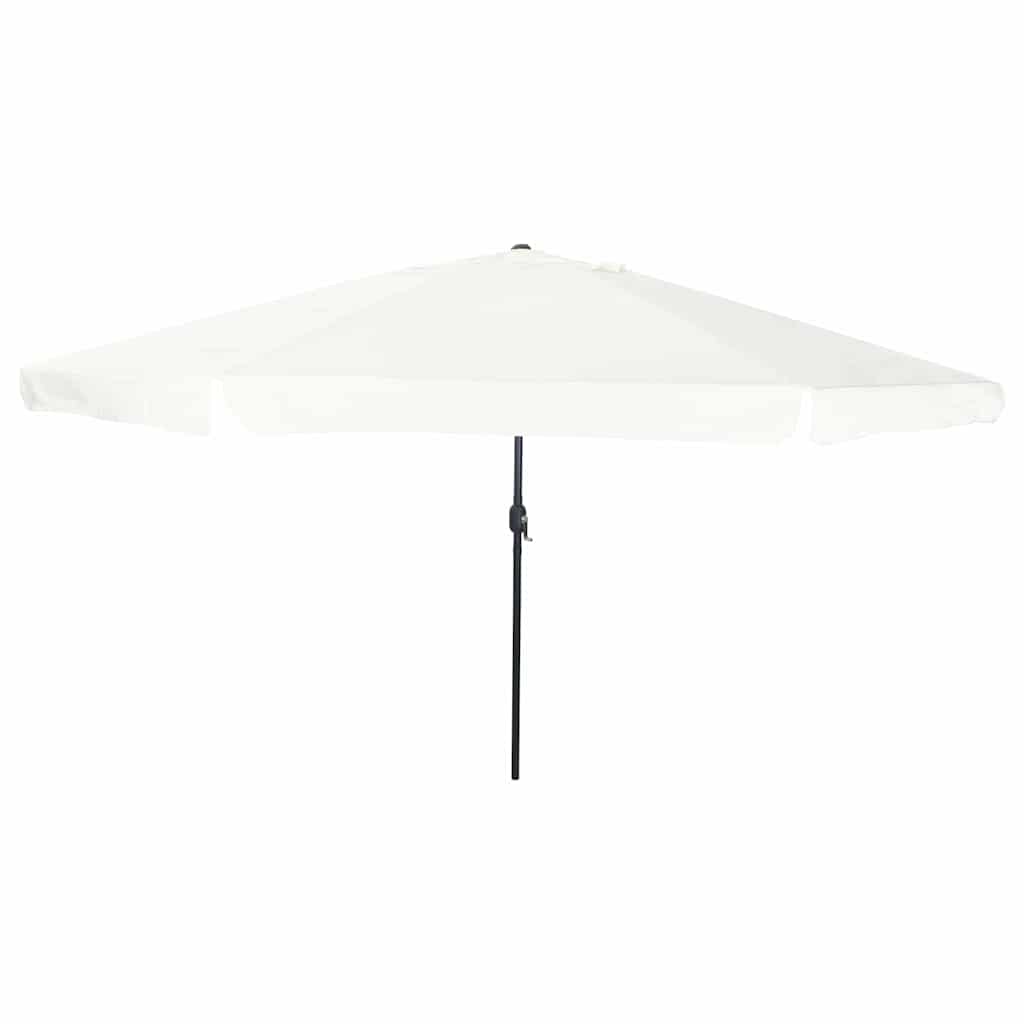Vidaxxl Gartensonnenschirm Sand 395 x 395 x 245 cm Polyester und Stahl