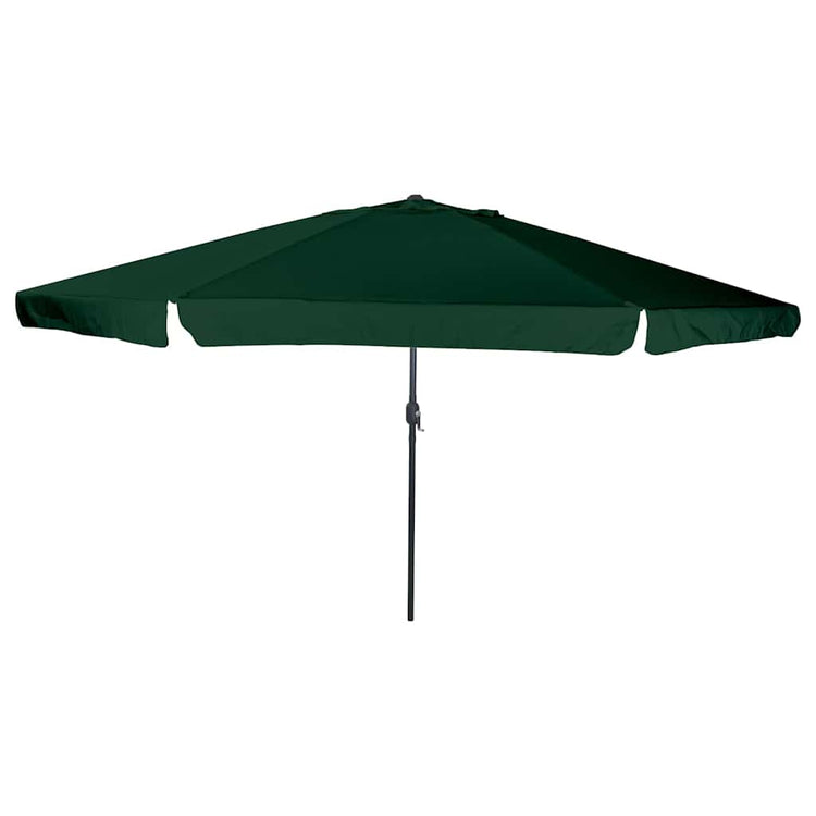 Vidaxxl Gartensonnenschirm grün 395 x 395 x 245 cm Polyester und Stahl