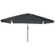 Vidaxxl Gartensonnenschirm Anthrazit 395 x 395 x 245 cm Polyester und Stahl