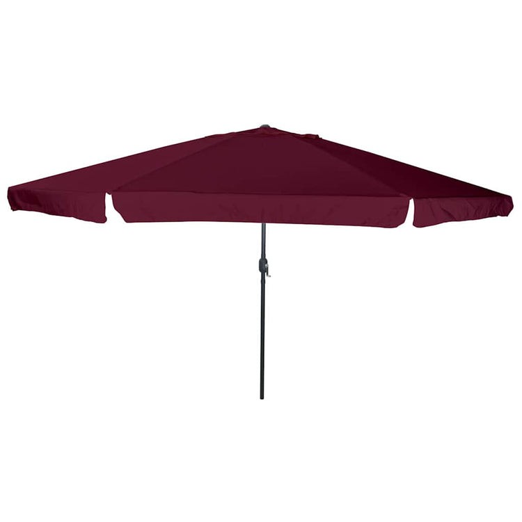 VidaXL Gartensonnenschirm Bordeauxrot 395 x 395 x 245 cm Polyester und Stahl