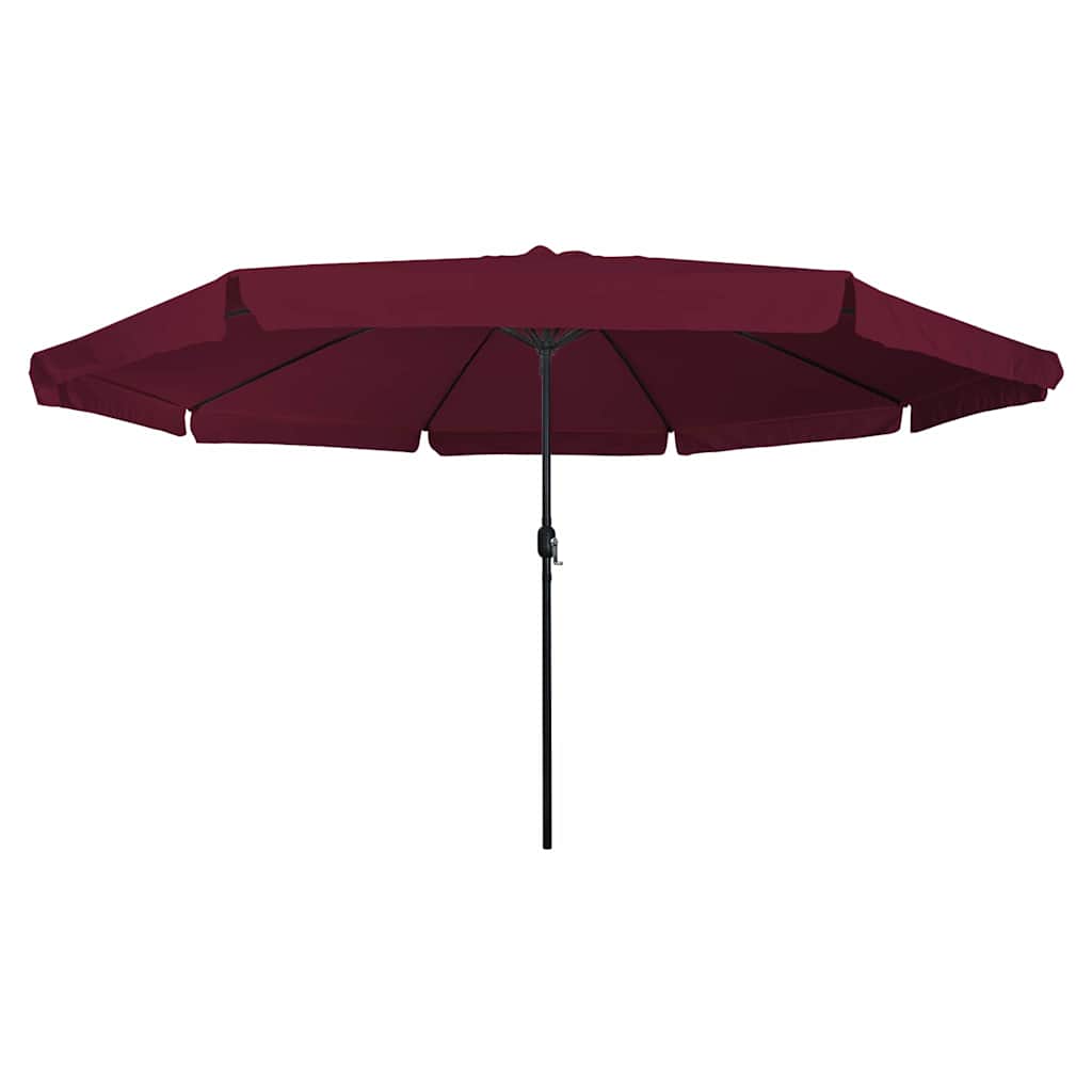 VidaXL Gartensonnenschirm Bordeauxrot 395 x 395 x 245 cm Polyester und Stahl
