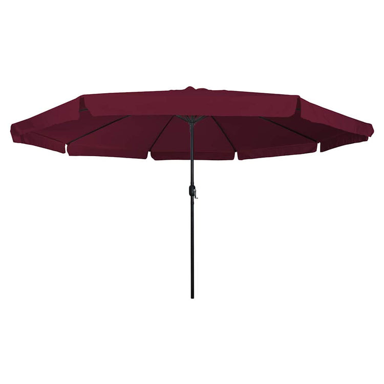 VidaXL Gartensonnenschirm Bordeauxrot 395 x 395 x 245 cm Polyester und Stahl