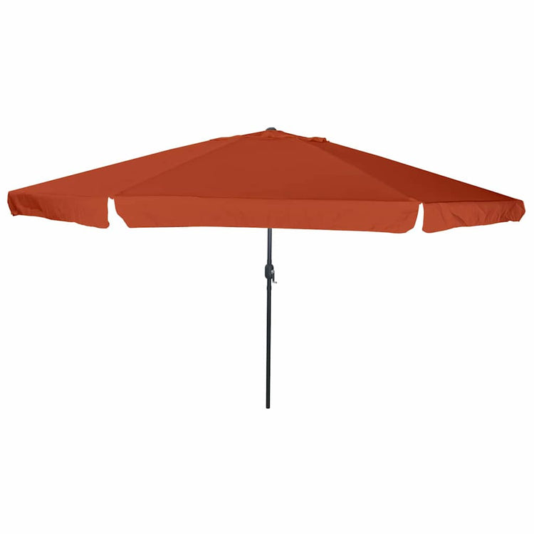 Vidaxxl Gartensonnenschirm Terrakotta 395 x 395 x 245 cm Polyester und Stahl