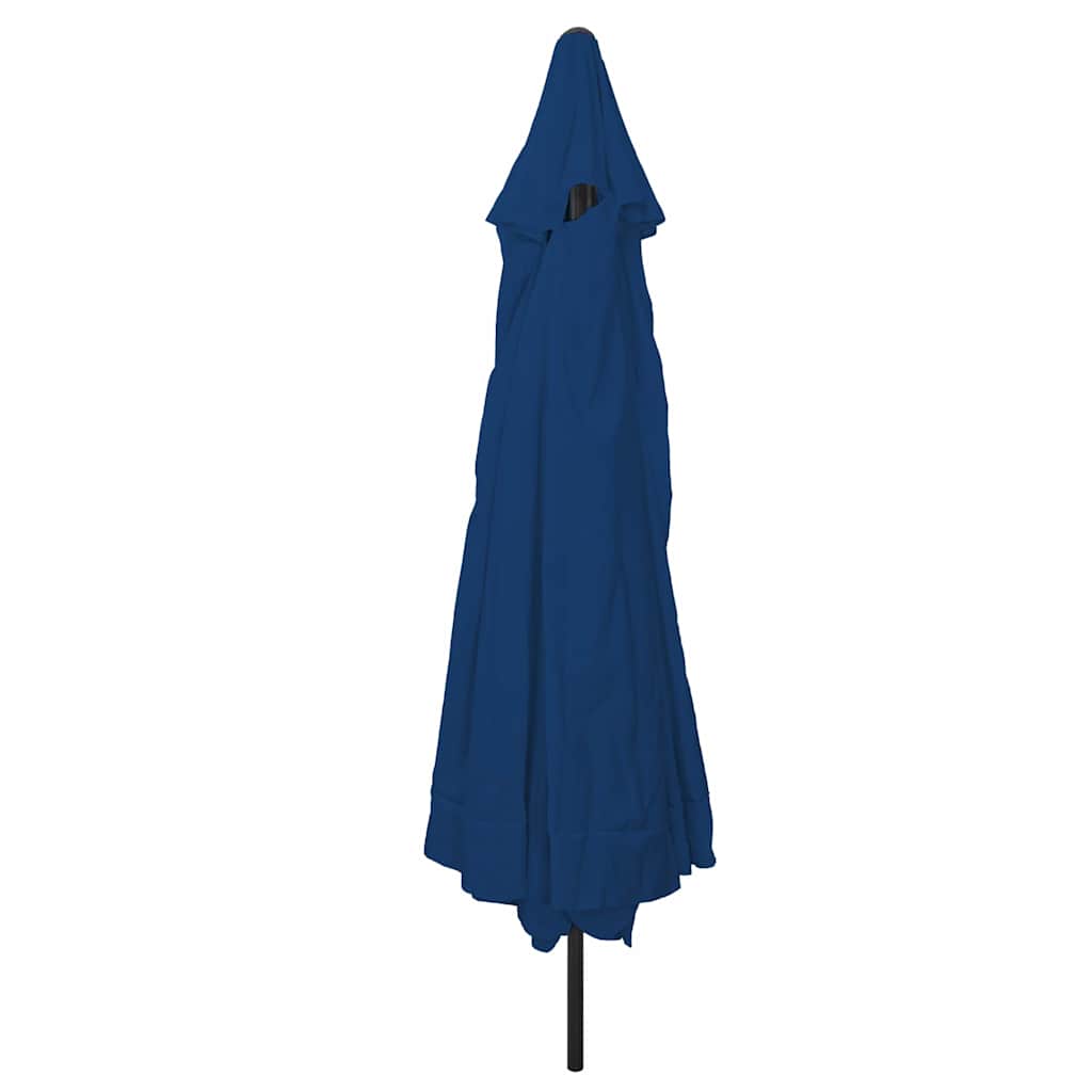 Vidaxxl Gartensonnenschirm Azurblau 395 x 395 x 245 cm Polyester und Stahl