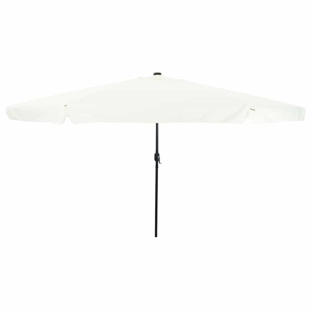 Vidaxl Gartensonnenschirm Sand und Anthrazit 395 x 395 x 245 cm Polyester