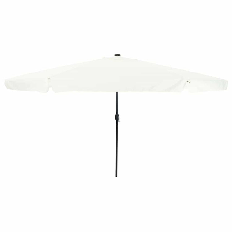 Vidaxl Gartensonnenschirm Sand und Anthrazit 395 x 395 x 245 cm Polyester
