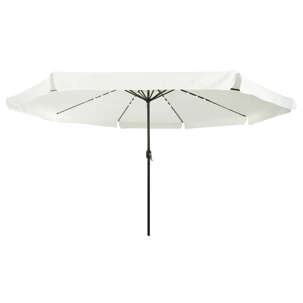 Vidaxl Gartensonnenschirm Sand und Anthrazit 395 x 395 x 245 cm Polyester